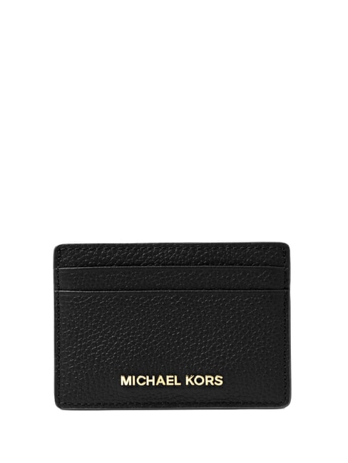 MICHAEL KORS JET SET Skórzany uchwyt na karty czarny - Portfele damskie