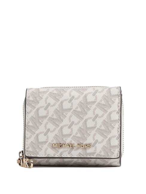 MICHAEL KORS EMPIRE SIGNATURE  Portfel wanilia/lugg - Portfele damskie