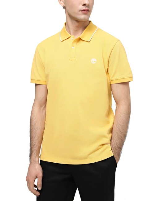 TIMBERLAND JACQUARD YD  Polo z krótkim rękawem mimoza - Polo męskie