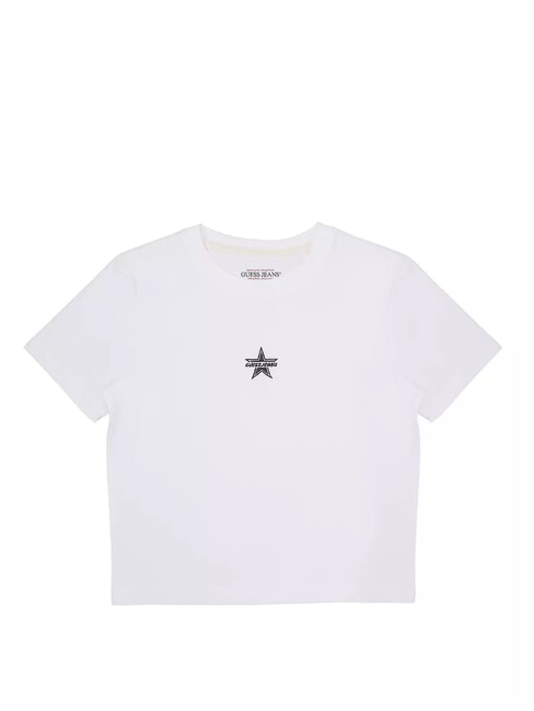 GUESS JEANS SS CN EMB STAR  Koszulka czysto biały - Koszulki i topy damskie