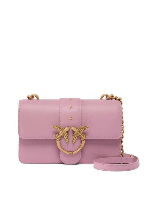 PINKO MINI LOVE BAG Jedna prosta torba fioletowo-antyczne złoto - Torby damskie