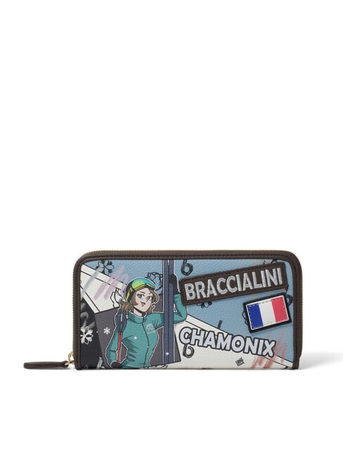 BRACCIALINI CARTOLINE Chamonix Portfel zapinany na suwak wielo - Portfele damskie