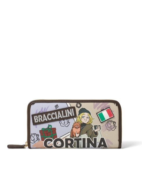 BRACCIALINI CARTOLINE Cortina Portfel zapinany na suwak wielo - Portfele damskie