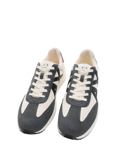 ARMANI EXCHANGE A|X LOGO Adidasy ecru + ciemny szary - Buty męskie