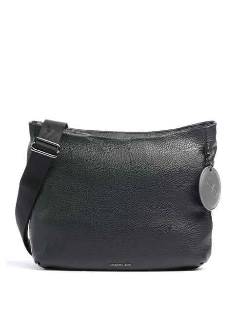 MANDARINA DUCK MELLOW LEATHER Skórzana torba na ramię Czarny - Torby damskie