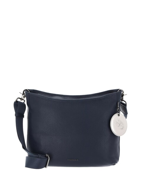 MANDARINA DUCK MELLOW LEATHER Skórzana torba na ramię sukienka niebieska - Torby damskie