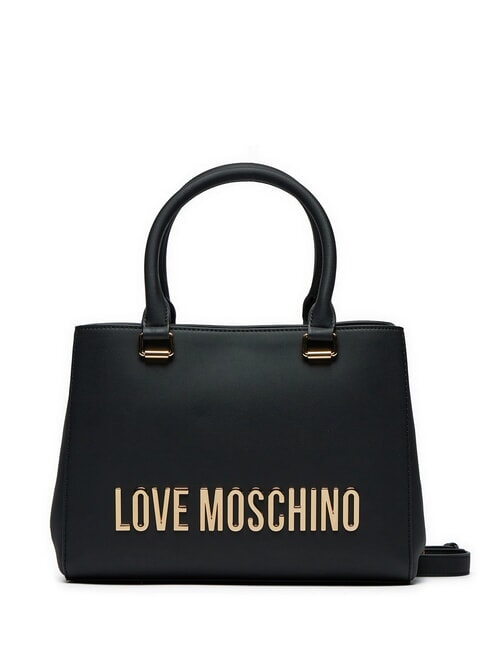 LOVE MOSCHINO LETTERING LOGO Torebka z paskiem na ramię Czarny - Torby damskie