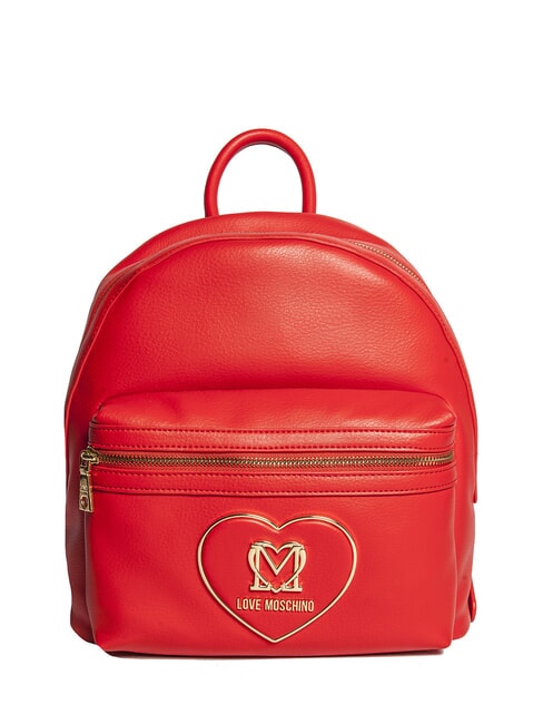 LOVE MOSCHINO GOLDEN HEART  Plecak CZERWONY - Torby damskie