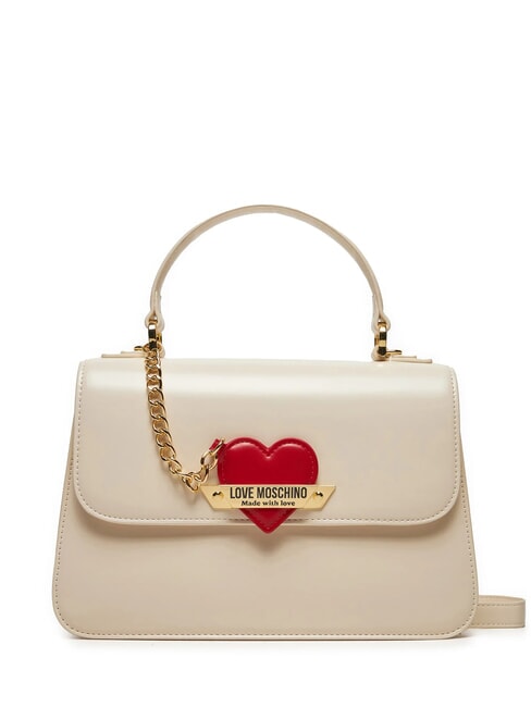 LOVE MOSCHINO HEART CAHRM Torebka z paskiem na ramię kość słoniowa - Torby damskie