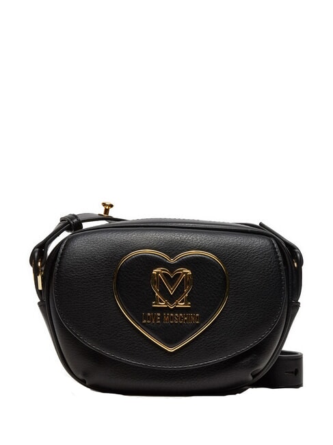 LOVE MOSCHINO HEART Mała torba na ramię Czarny - Torby damskie