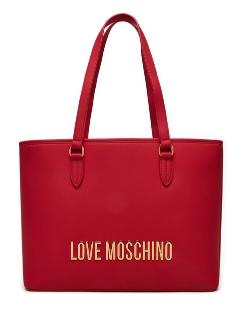 LOVE MOSCHINO LOGO LETTERING Kupujący na ramieniu CZERWONY - Torby damskie