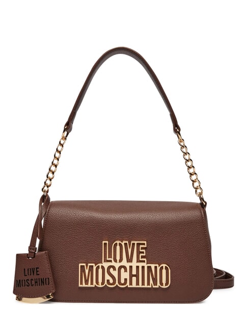 LOVE MOSCHINO METALLIC LOGO Torba na ramię z paskiem na ramię Boję się - Torby damskie