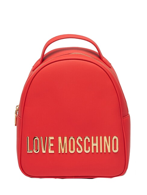 LOVE MOSCHINO GOLD LETTERING Plecak CZERWONY - Torby damskie