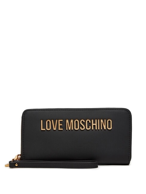 LOVE MOSCHINO LETTERING Portfel z bransoletką Czarny - Portfele damskie
