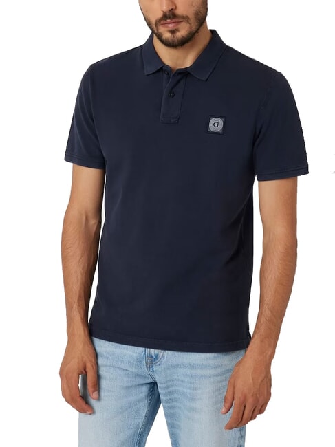 GUESS WASHED  Koszulka polo z krótkim rękawem inteligentnyniebieski - Polo męskie