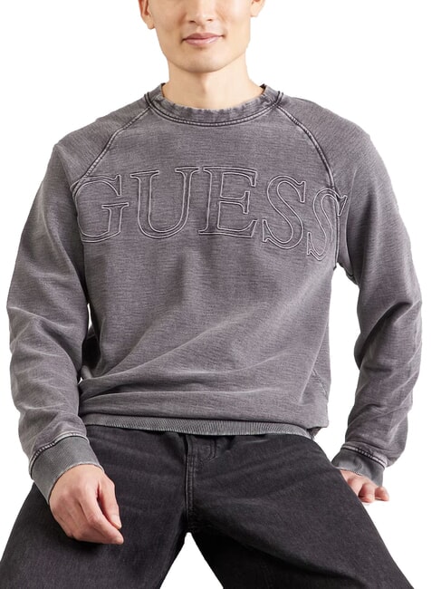 GUESS RAGLAN Bluza bawełniana z okrągłym dekoltem odrzutowiec - Bluzy męskie