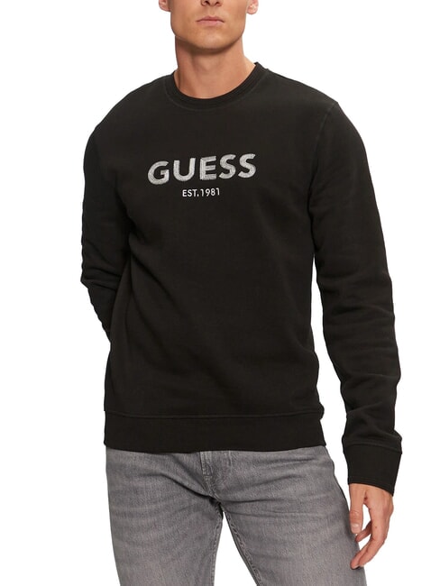 GUESS BOX Bluza z haftowanym logo metalicznym odrzutowiec - Bluzy męskie