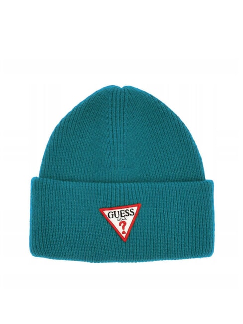 GUESS PATCH TRIANGOLO Kapelusz z mankietem szary - Włosy