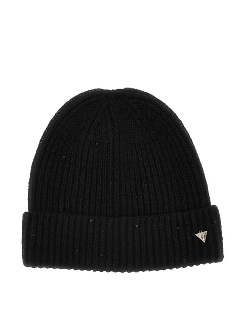 GUESS LUREX Czapka z mieszanki wełny CZARNY - Włosy
