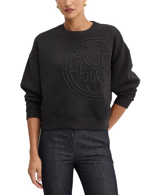 GUESS CN 4 LOGO Bluza z okrągłym dekoltem i dużym logo odrzutowiec - Bluzy damskie
