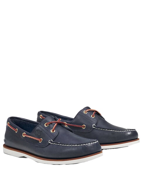 TIMBERLAND CLASSIC BOAT  Skórzane buty żeglarskie niebieski - Buty męskie