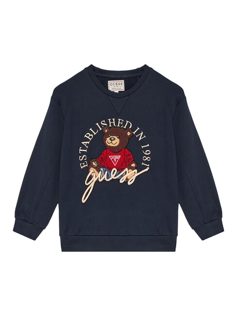 GUESS KIDS Bluza oversize z haftem inteligentnyniebieski - Bluzy dziecięce