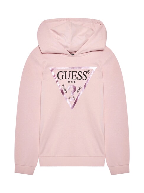 GUESS CORE KIDS Bluza z kapturem z nadrukiem alabastrowy różowy - Bluzy dziecięce