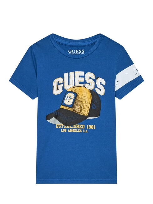 GUESS KIDS Koszulka z nadrukiem czapki baseballowej królewski kobalt - Koszulka dziecięca