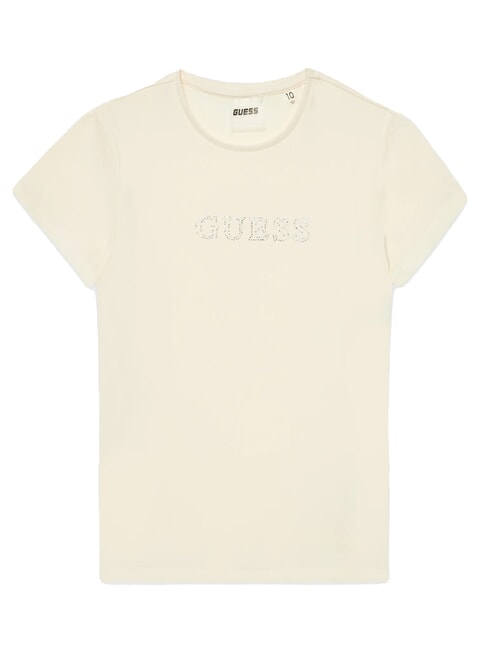 GUESS MINI ME KIDS Koszulka z logo ze strasami czapka śnieżna - Koszulka dziecięca