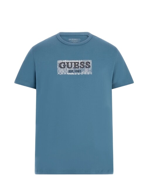 GUESS SS CN BOX Koszulka z nadrukiem logo ropa naftowa - Koszulki męskie