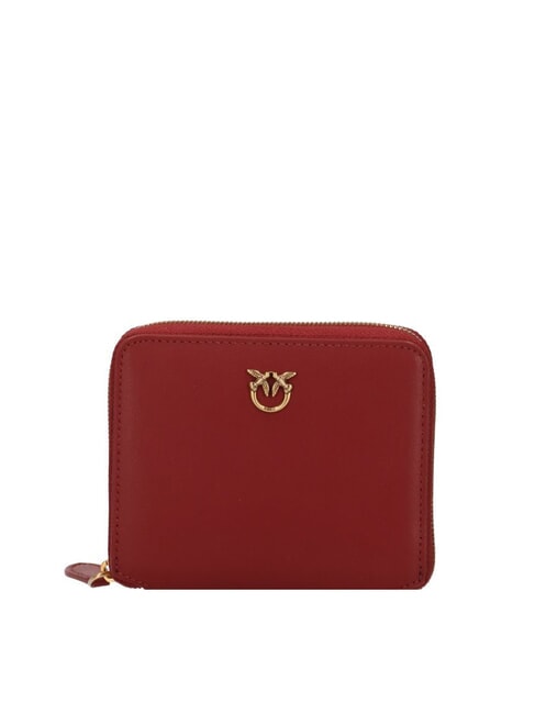 PINKO TAYLOR Portfel zapinany na suwak Bordeaux Merlot-Antyczne Złoto - Portfele damskie