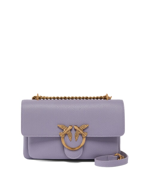 PINKO LOVE SOFT MINI Torba na ramię / torba crossbody popielaty fiolet-antyczne złoto - Torby damskie