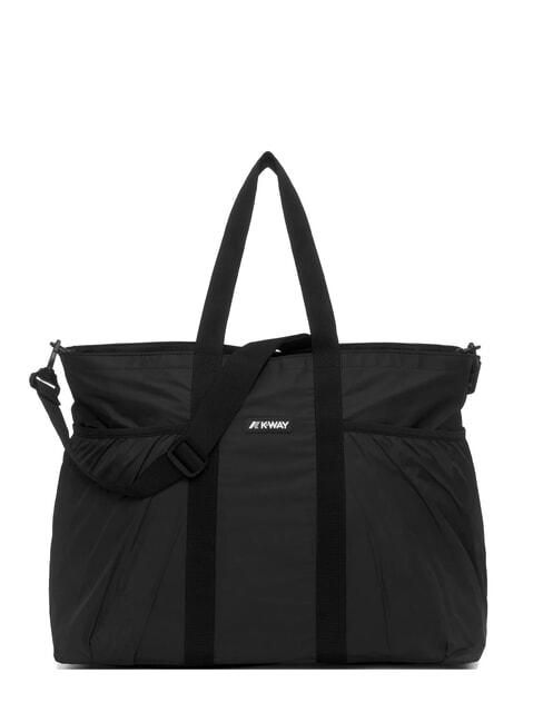 KWAY SAINT MALO Duża torba plażowa shopper z 3 piórnikami czarny czysty - Torby damskie