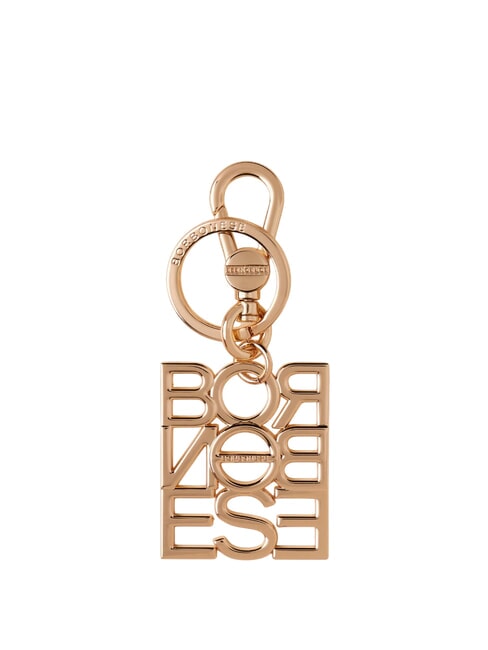 BORBONESE KEYRING Lettering Brelok jasnozłoty bez - Brelok