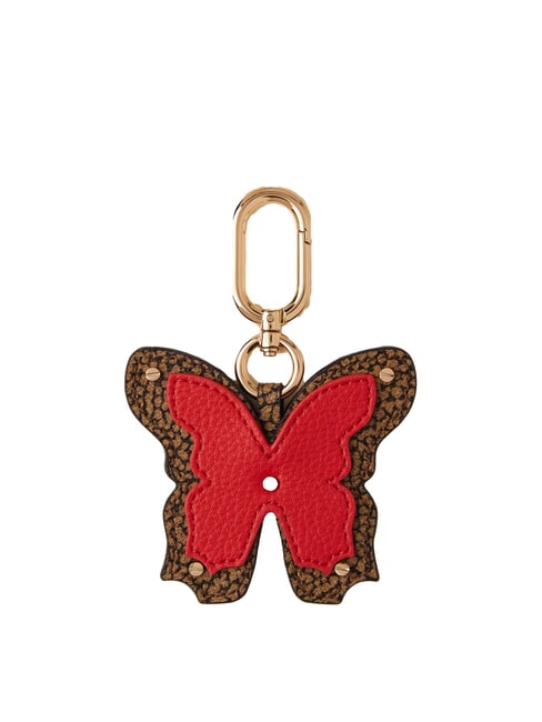 BORBONESE KEYRING Farfalla Brelok naturalny op/koralowo-czerwony - Brelok