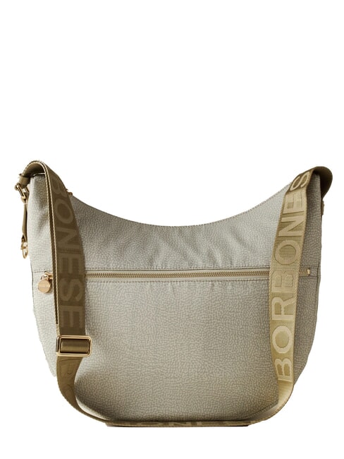 BORBONESE LUNA BAG MEDIUM Torba na ramię khaki - Torby damskie