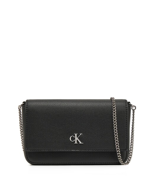 CALVIN KLEIN MINIMAL MONOGRAM Mała torba na ramię na czarno - Torby damskie
