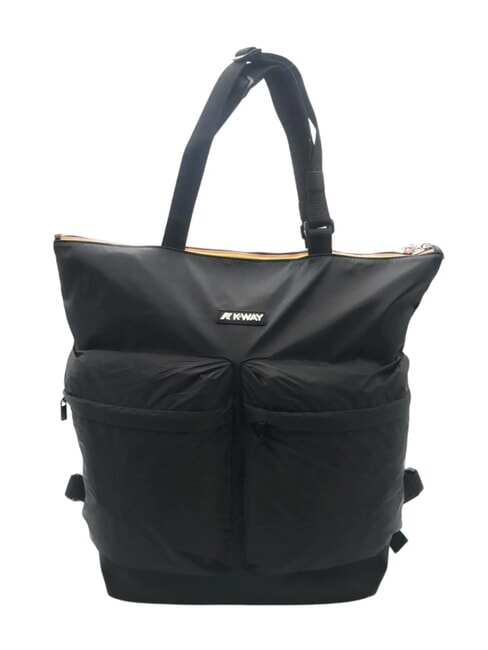KWAY NOAM Nylonowy plecak / torba na zakupy czarny czysty - Torby damskie