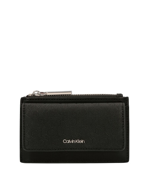 CALVIN KLEIN CK MUST Portfel zapinany na suwak czarny - Portfele damskie
