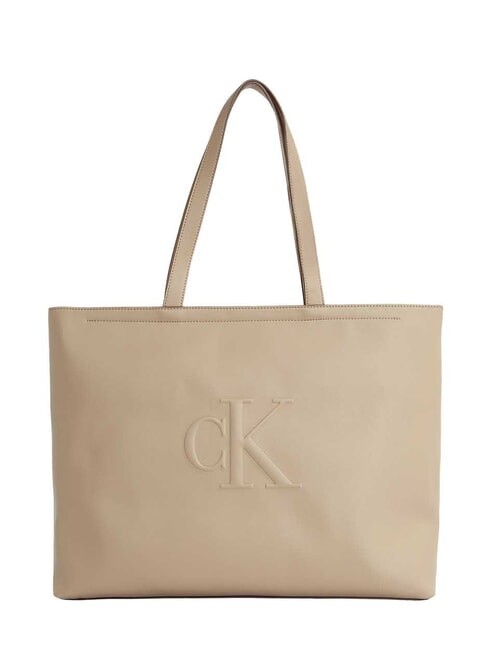 CALVIN KLEIN SCULPTED Slim Torba na ramię porcelana - Torby damskie