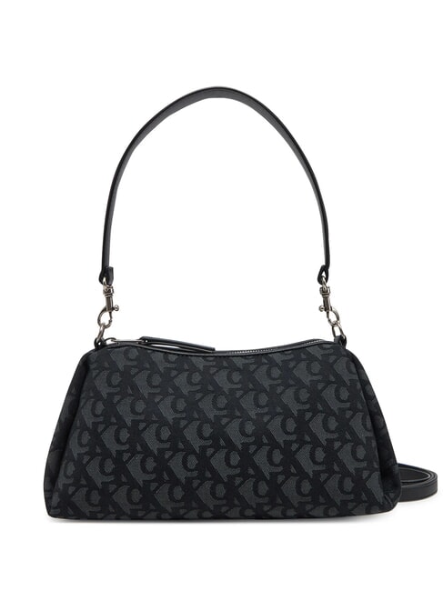 CALVIN KLEIN DROP MONOGRAM  Torba na ramię z paskiem na ramię na czarno - Torby damskie