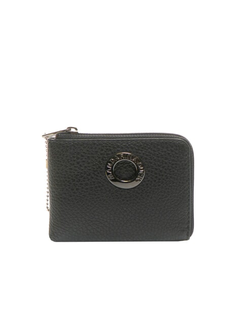 MANDARINA DUCK MELLOW LEATHER Skórzany uchwyt na karty Czarny - Portfele damskie