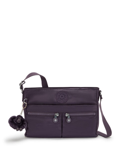 KIPLING NEW ANGIE Torba na ramię z wieloma kieszeniami najlepsza śliwka - Torby damskie