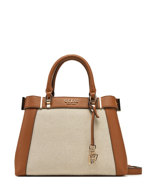 GUESS ANADELA Canvas Torebka z paskiem na ramię naturalny/koniak - Torby damskie