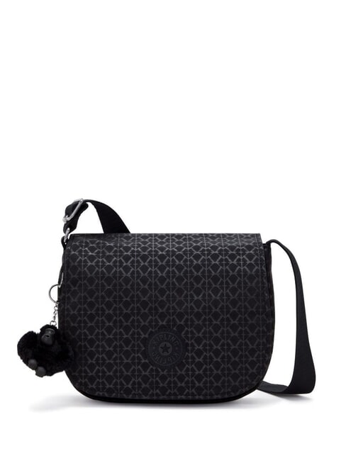 KIPLING LOREEN M Torba na ramię z klapką podpis osadzony - Torby damskie