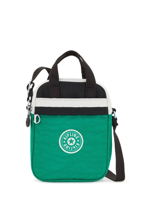 KIPLING LEVY Mikro torba na smartfony ciemnozielony czarny blok - Torby damskie