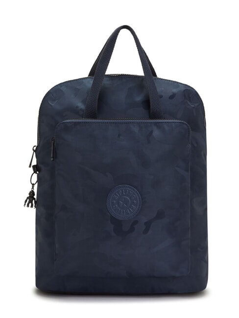 KIPLING KAZUKI Plecak konwertowalny, uchwyt na laptopa 15" satyna/kamuflaż/niebieski - Plecaki szkolne i rekreacyjne
