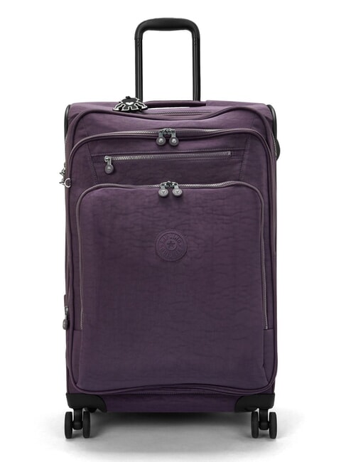 KIPLING NEW YOURI SPIN M Wózek średniej wielkości najlepsza śliwka - Wózki półsztywne