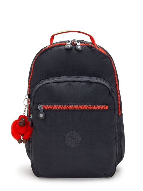 KIPLING SEOUL LAP Plecak z kieszenią na laptopa 15" Zabawa z żelaznymi literami - Plecaki szkolne i rekreacyjne