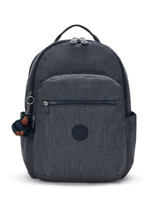 KIPLING SEOUL COLLEGE Plecak z kieszenią na laptopa 15" marynarka wojenna - Plecaki szkolne i rekreacyjne